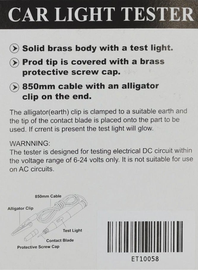 Loquat Car Light Tester Solid Brass DC 6V-24V Auto Car Truck Motorcycle Circuit Voltage Tester Probe Circuit Continuity Tester - Image 5