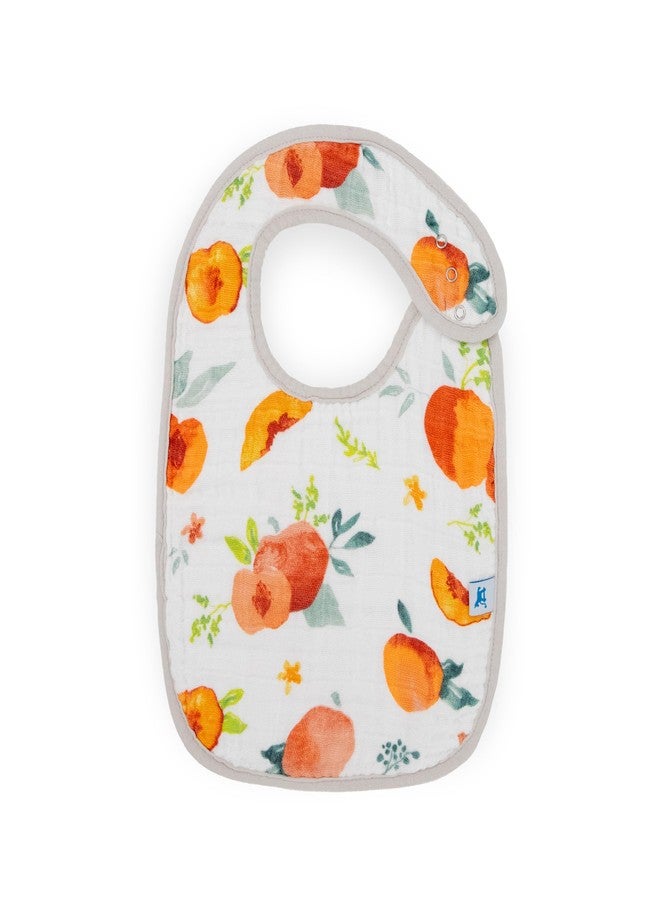 Little Unicorn Premium Classic Bib 3 pack | Adjustable as baby grows | Soft fabric on skin | Great for first time eaters (Georgia Peach) - Image 2