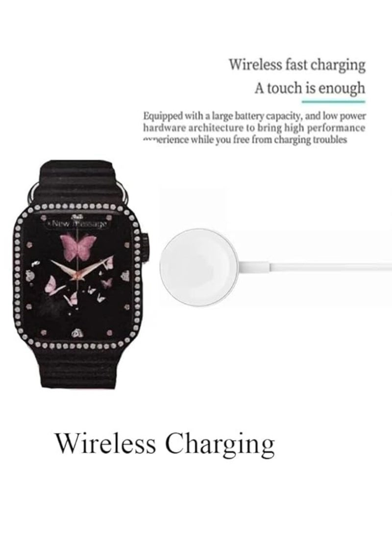 modio MW19 Mini Smart Watch With 36mm Display 4 Pair Straps Necklace and Bracelate Designed For Women  - Image 3