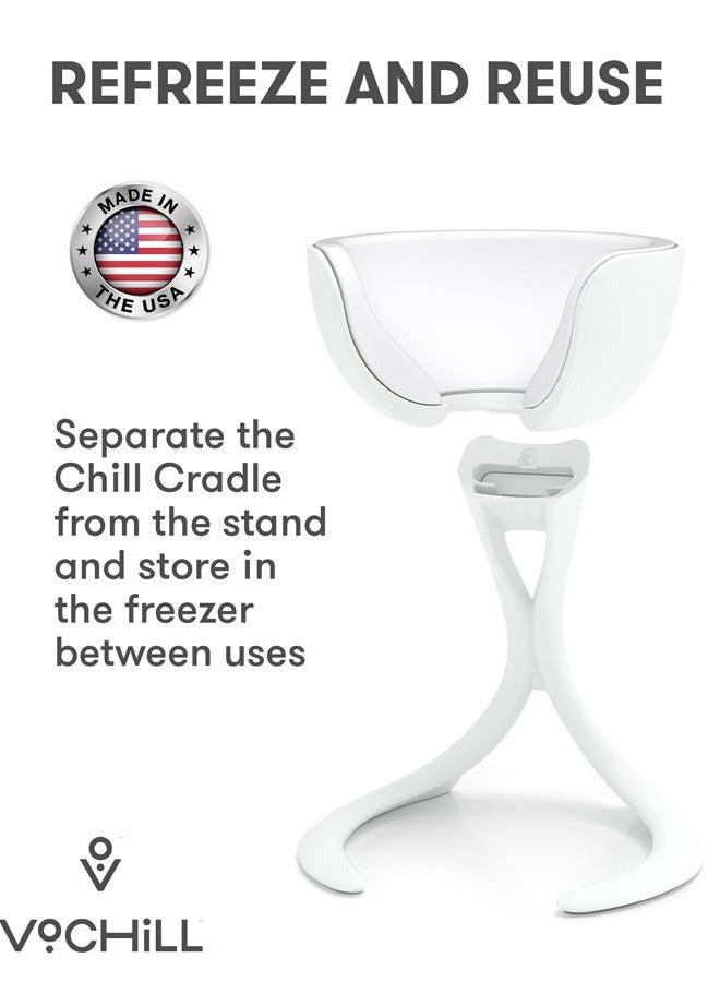 VoChill Stemmed Wine Glass Chiller | Keeps Wine Perfectly Chilled | Made in USA | Quartz, Single - Image 2