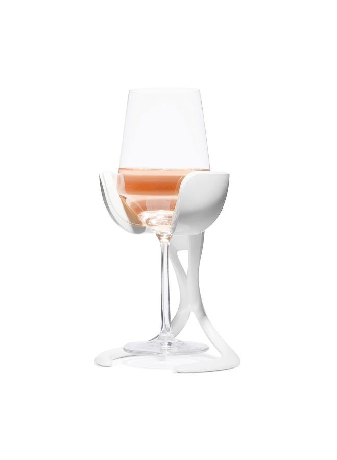 VoChill Stemmed Wine Glass Chiller | Keeps Wine Perfectly Chilled | Made in USA | Quartz, Single - Image 1