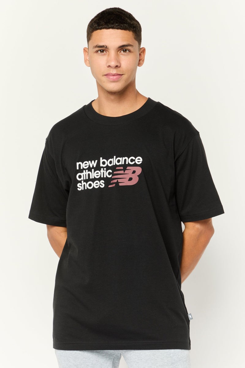 New Balance Men Sportswear Fit Short Sleeve Outdoor T-Shirt, Black - Image 1