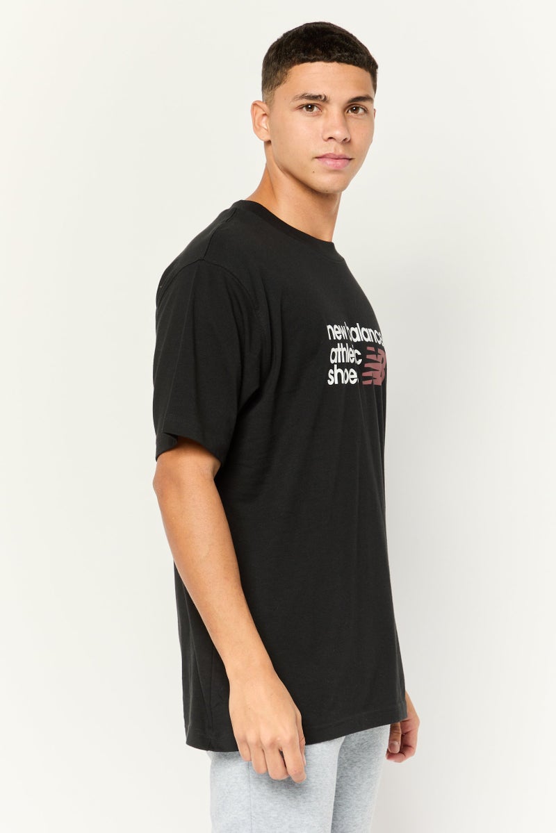 New Balance Men Sportswear Fit Short Sleeve Outdoor T-Shirt, Black - Image 4