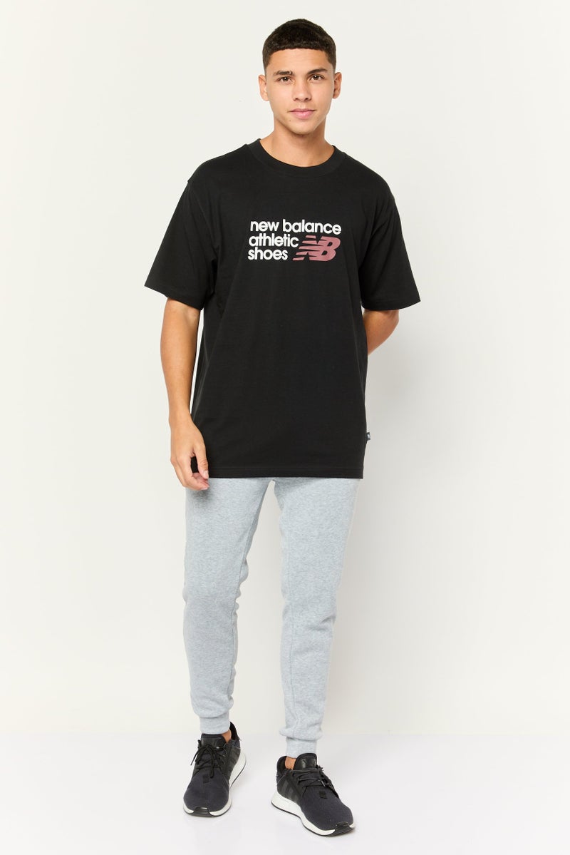 New Balance Men Sportswear Fit Short Sleeve Outdoor T-Shirt, Black - Image 3