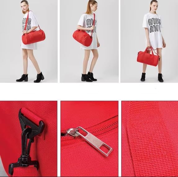 ACORMEK Gym Bag for Men and Women Travel Sports Duffel Bag with Shoes Compartment Adjustable Strap and Water Resistant | Workout, Exercise, Fitness |Kit |Sports Fitness Bag (Red) - Image 5