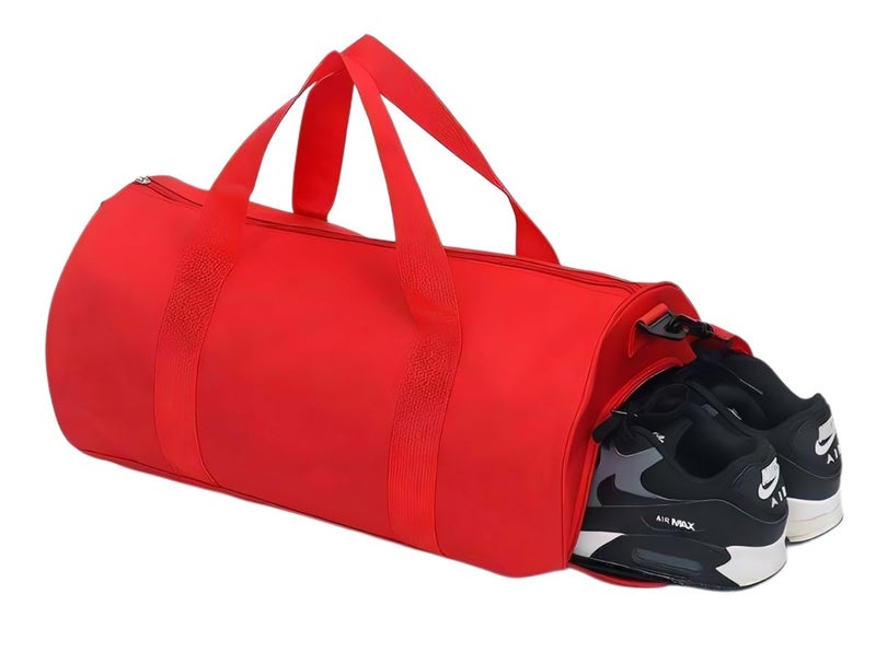 ACORMEK Gym Bag for Men and Women Travel Sports Duffel Bag with Shoes Compartment Adjustable Strap and Water Resistant | Workout, Exercise, Fitness |Kit |Sports Fitness Bag (Red) - Image 1