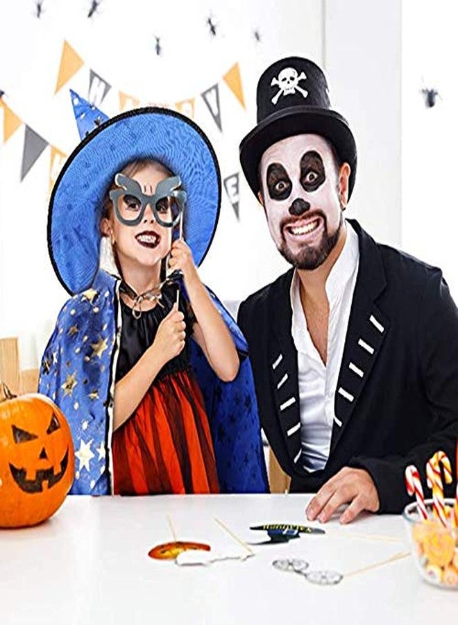 Jackcell Wizard Cape Witch Cloak with Hat and Pumpkin Bag, Halloween Costume Props for Kids Cosplay Party - Image 2