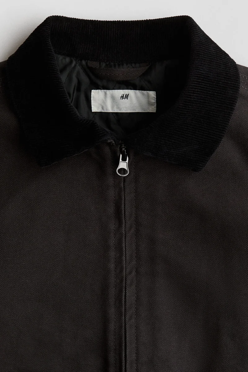 اتش اند ام جاكيت من القماش القطني