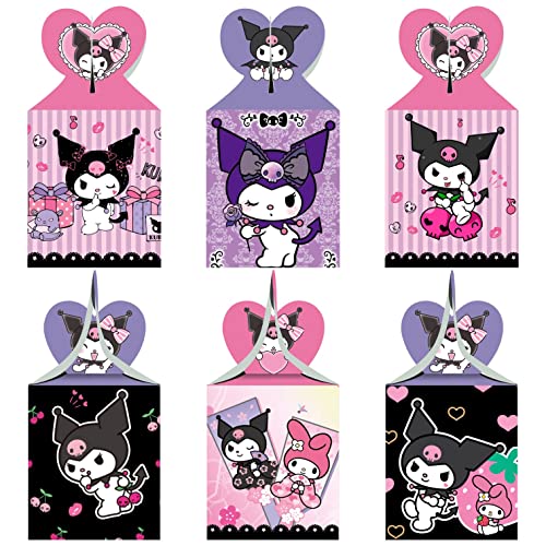 ARHAVI 12pcs Kuromi Party Favor Gift Boxes, My Melody and Kuromi Birthday Party Supplies for Kawaii Party Decorations - Image 1