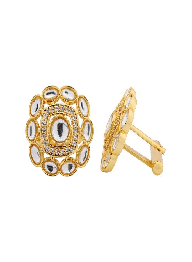 Voylla Kings of Rajasthan Rajvansh Cufflinks for Men,Wedding,Dulha,Groom,Traditional,Ethnic,Royal,Gift for Mens & Boys - Image 1