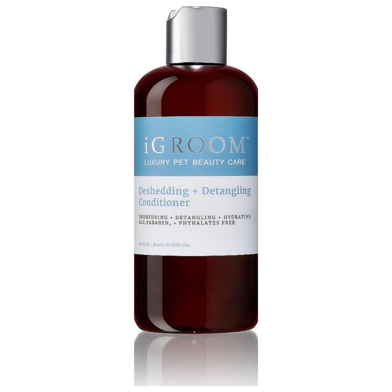 iGroom Deshedding & Detangling Dog Conditioner, Luxury Pet Beauty Care, Loosen Tangles + Unwanted Undercoat, Adds Shine + Volume, Made in USA (16 OZ) - Image 1