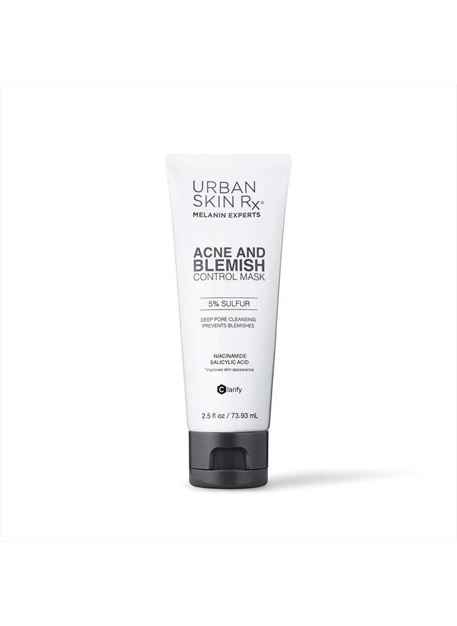 Acne and Blemish Control Mask | Dual-action Mask Fights Acne & Prevents Future Breakouts. Formulated with Sulfur, Salicylic Acid and Niacinamide | 2.5 Oz