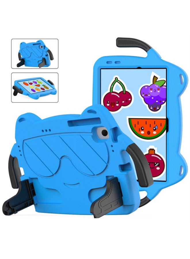 Suitable For Samsung Tablet Protective Case A7liteA8A9plusA9 S5ES6T290 Stand Drop-resistant Portable Children-Color:Sky Blue-Applicable Model:A7 (10.4)T500