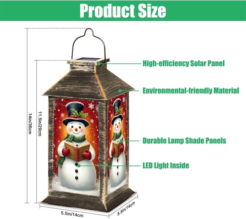 فانوس شمسي خارجي مقاوم للماء، ضوء معلق 13.5 بوصة، مناسب لتزيين الحديقة والشرفة والتخييم - Image 3