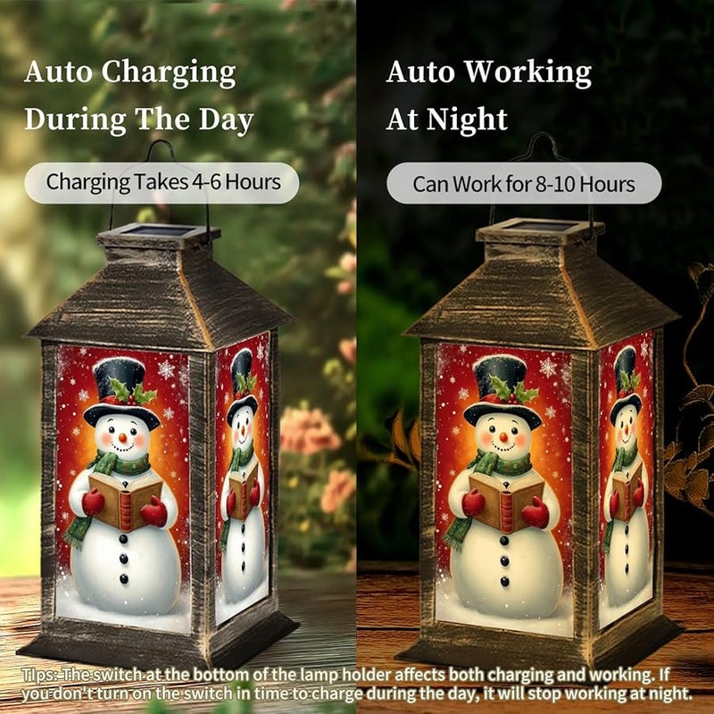 فانوس شمسي خارجي مقاوم للماء، ضوء معلق 13.5 بوصة، مناسب لتزيين الحديقة والشرفة والتخييم - Image 5