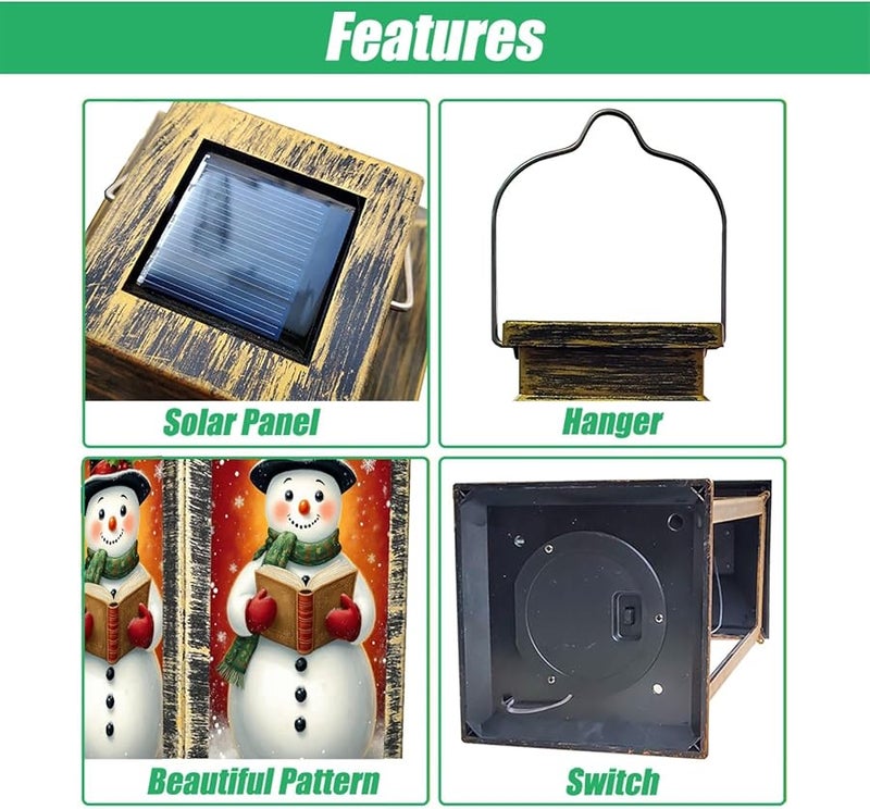 فانوس شمسي خارجي مقاوم للماء، ضوء معلق 13.5 بوصة، مناسب لتزيين الحديقة والشرفة والتخييم - Image 4