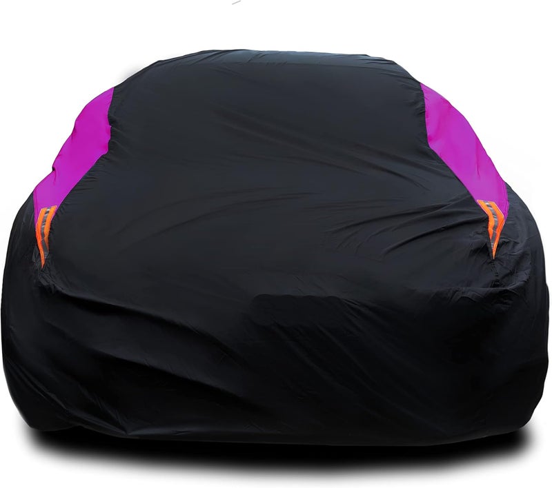 MORNYRAY Waterproof Car Cover - All Weather Protection for Sedans (194-206 inch, Purple) - Image 1