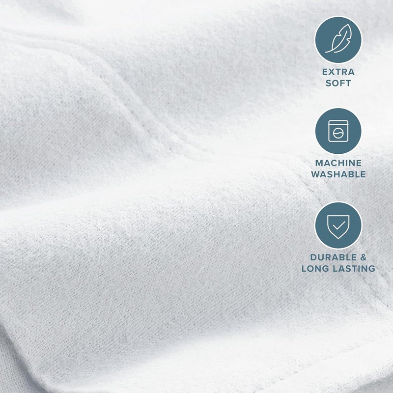 بير هوم أغطية وسائد Bare Home - 400 خيط، نسج ساتان - عبوة من 2 - أبيض - Image 4