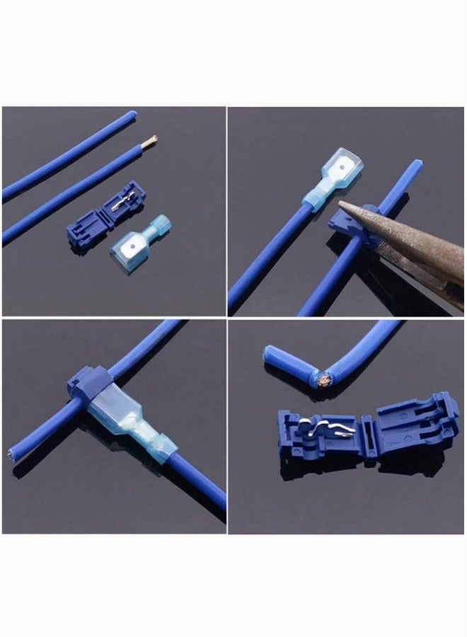 240 Pieces T-Tap Wire Connectors, Self-Stripping Quick Splice Electrical Wire Terminals, Insulated Male Quick Disconnect Spade Terminals Assortment Kit with Storage Case - Image 5