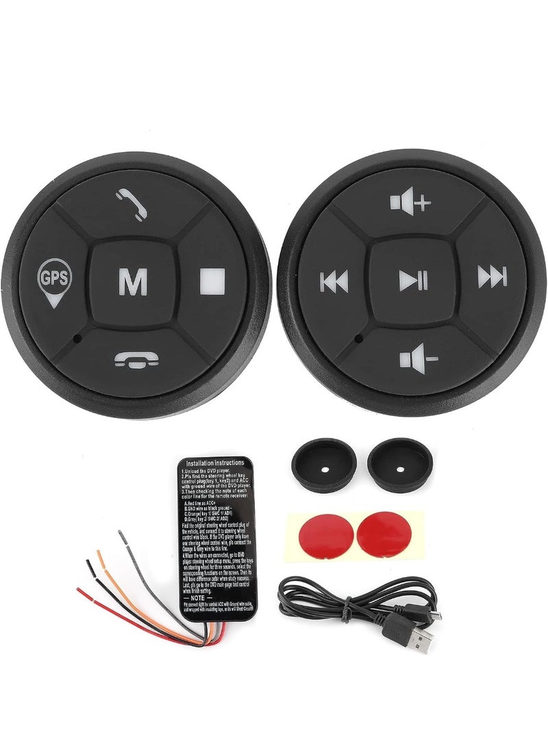 Vierex Car Steering Wheel Button Controller Volume GPS Wireless Controller Switch for Car Radio DVD Multimedia Navigation Head Unit Remote Broadcast  - Image 2