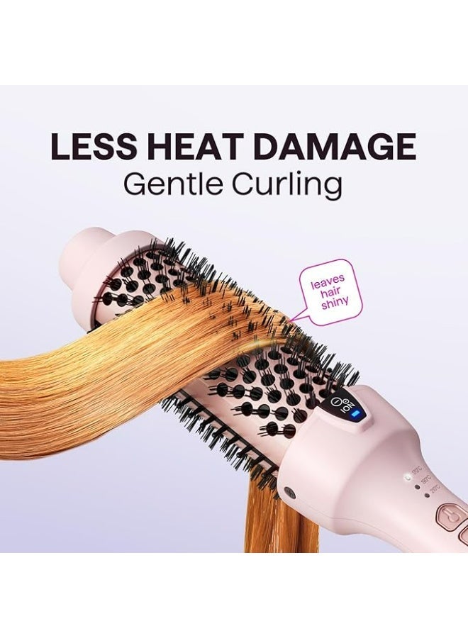 Wavytalk 38mm Ionic Thermal Hot Brush for Hair Styling, Heated Round Iron, Dual Voltage, UK Plug, Pink - Image 3