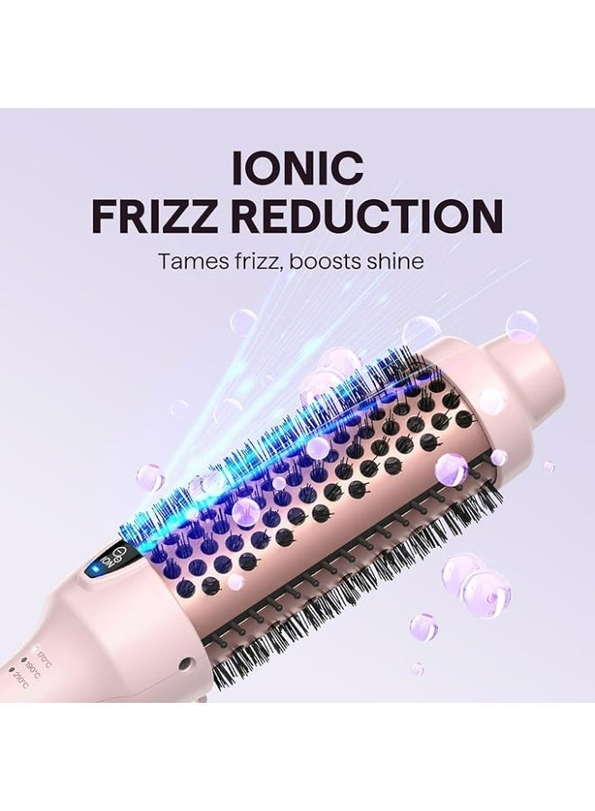 Wavytalk 38mm Ionic Thermal Hot Brush for Hair Styling, Heated Round Iron, Dual Voltage, UK Plug, Pink - Image 2