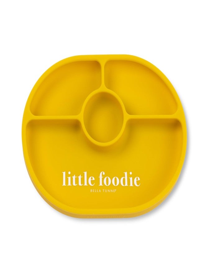 Bella Tunno Suction Plate for Babies & Toddlers, Self-Feeding Dish for Baby Led Weaning, Silicone Divided Plate, Sticks to Highchair Trays & Tables, Microwave & Dishwasher Safe, Little Foodie - Image 1