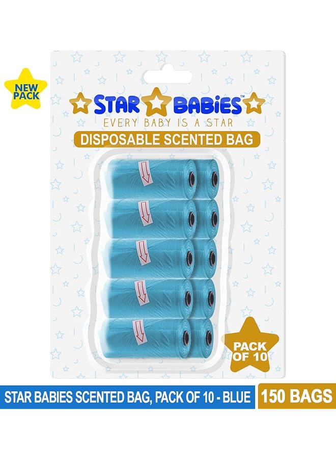 STAR BABiES Scented Bag Blister Pack Of 10/150 Bags Blue - Image 2