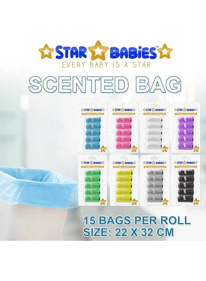 STAR BABiES Scented Bag Blister Pack Of 10/150 Bags Blue - Image 3