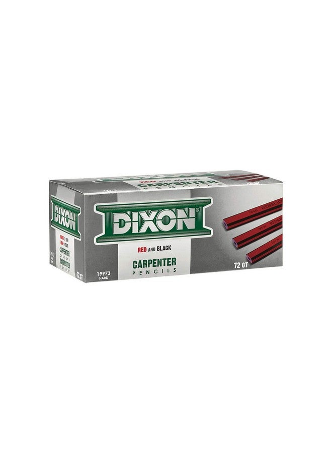 Dixon Industrial Carpenter Pencils, Hard Graphite Core, Red/Black, 7", 12-Pack (19973) - Image 4