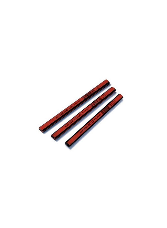 Dixon Industrial Carpenter Pencils, Hard Graphite Core, Red/Black, 7", 12-Pack (19973) - Image 2