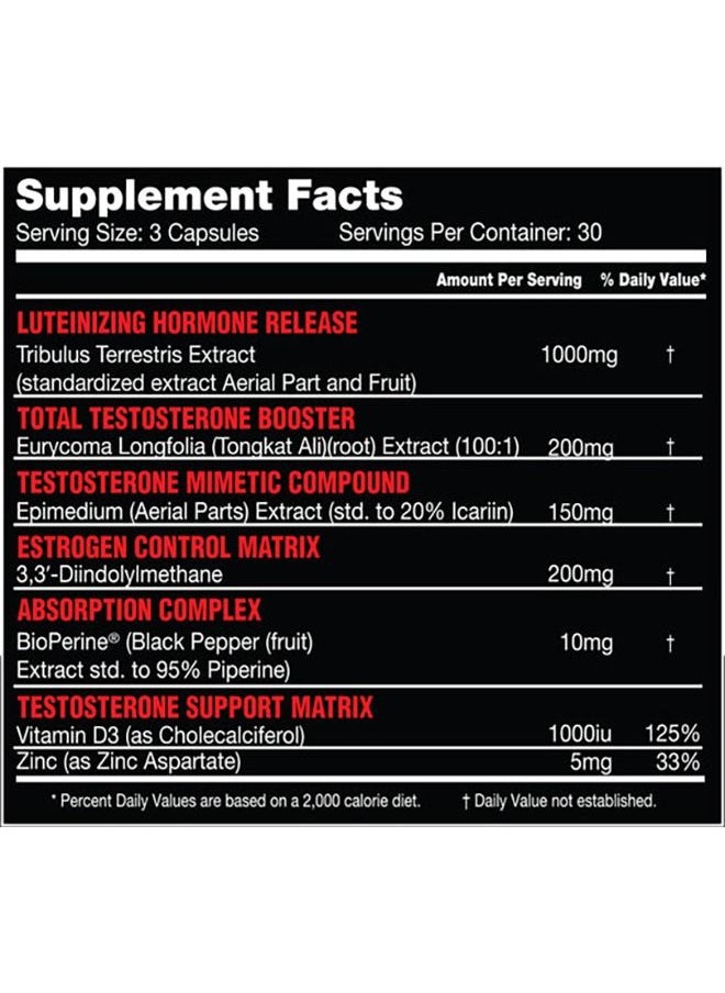 KILLER LABZ - KILLER LABZ Terminator Test Booster | 90 Capsules - 30 Servings - Image 1