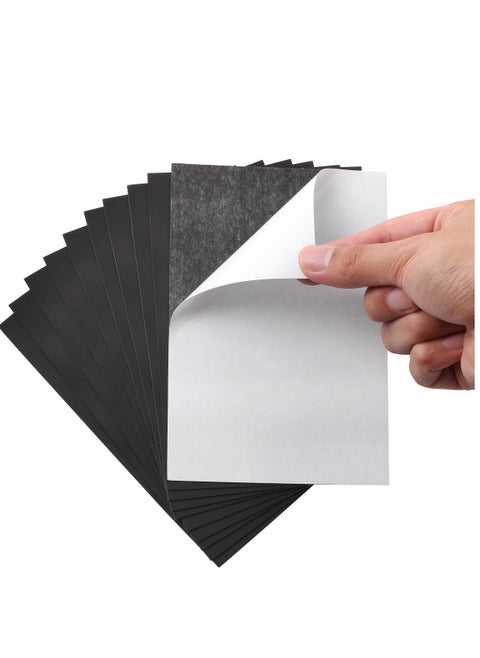 Adhesive Magnetic Sheets, 8.91" x 6.3", Magnetic Sheets with Adhesive Backing, Magnetic Sheets,  Picture Magnets, Flexible Magnetic Sheet, Cuttable Magnetic Sheets.10 Pack