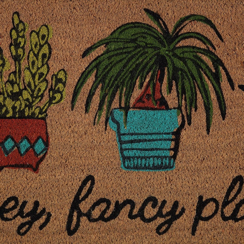 DII Demand-based stock planning Floral Design Collection Natural Coir Doormat, 17x29, Fancy Plants Simple multi-color universal build - Image 4