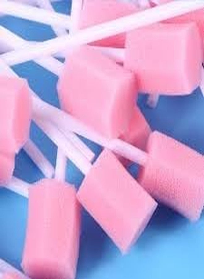 RADIONICS 100Pcs Disposable Oral Care Swabs-Soft And Gentle For Infant Teething And Hygiene,Pink - Image 1
