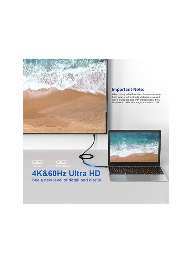 100W Usb C To Usb C 3.1 Gen 2 Cable 10Gbps Data Transfer 100W Pd Fast Charging Cable Compatible For Iphone 15 Pro Max Thunderbolt 3 Macbook Pro Ipad Mini 6 Galaxy S23 Ultra Pixel 7 Switch 3Ft 1M