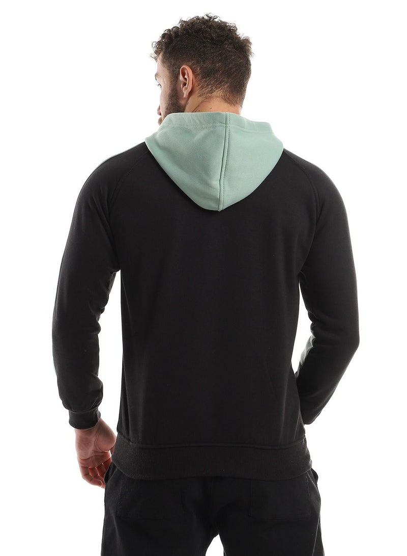 Caesar Mens Printed Hoodie With Front Pockets - Image 4