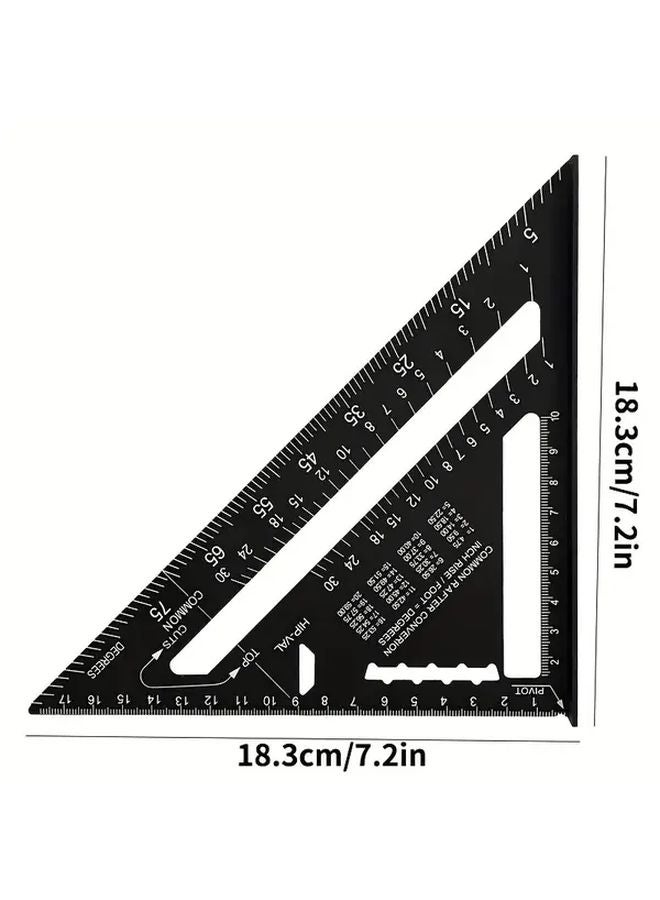 7 Inch Blue Aluminum Right Angle Tool 90 and 45 Degree for Woodworking and Scientific - Image 3