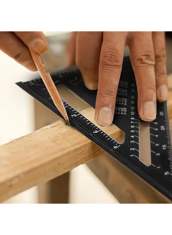 7 Inch Blue Aluminum Right Angle Tool 90 and 45 Degree for Woodworking and Scientific - Image 4