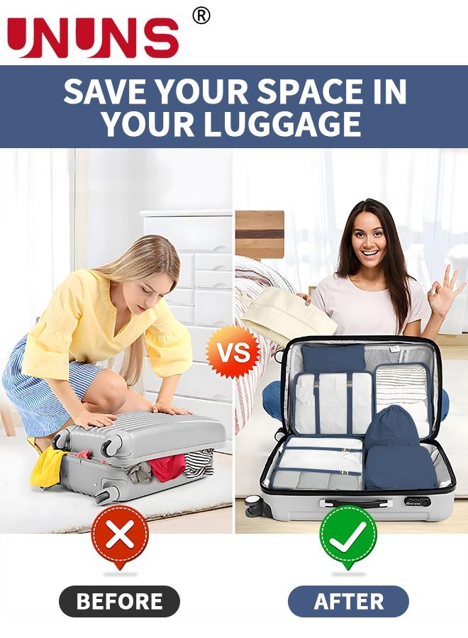 UNUNS Travel Organizer Bag Set,7-Piece Travel Luggage Organizer Packing Cubes Set,Waterproof Traveling Accessories With Makeup And Shoe Bag,Perfect For Travel - Image 3