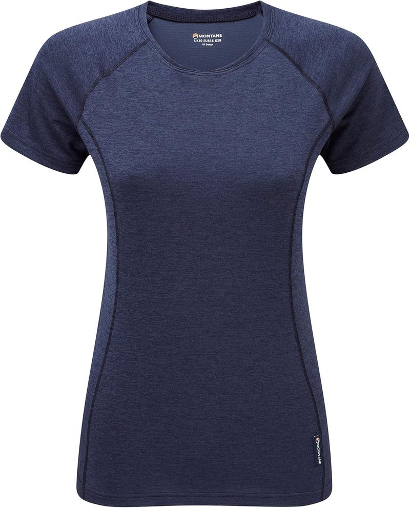 MONTANE Women's Dart T-shirt - Small - Antarctic Blue