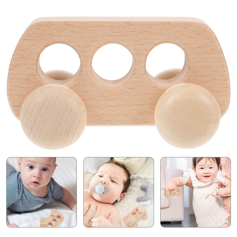 Wooden Push Car With Smooth Sanded Edges Safe Grasping Educational Inertial Vehicle For Kids - Image 3
