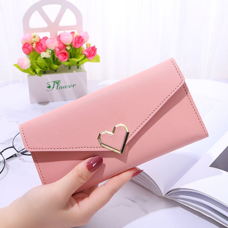 Multifunctional Solid Color PU Leather Wallet, RFID Blocking Design Portable Daily Storage Purse for Cards Cash Coin Business Use - Image 1