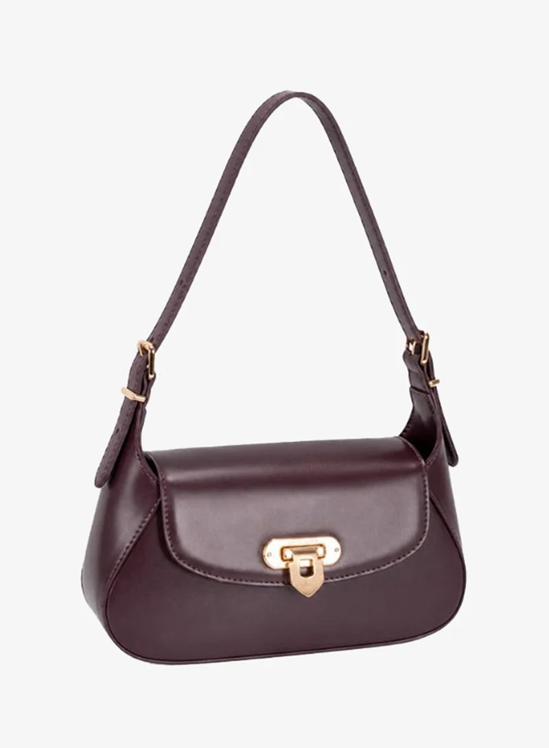 David jones leather shoulder bag in cm7484-1- Flap dual wear casual style bag- French design chic bag for all styles