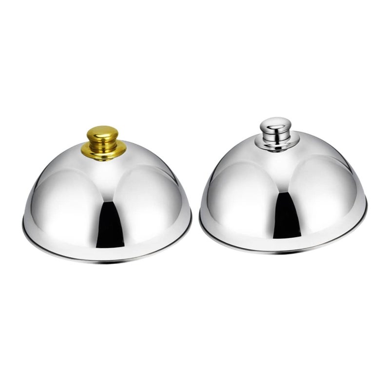 Stainless Steel Food Cover Tent 25.5cm Dish Lid Dustproof Food Umbrella for Home and Restaurant - Image 2