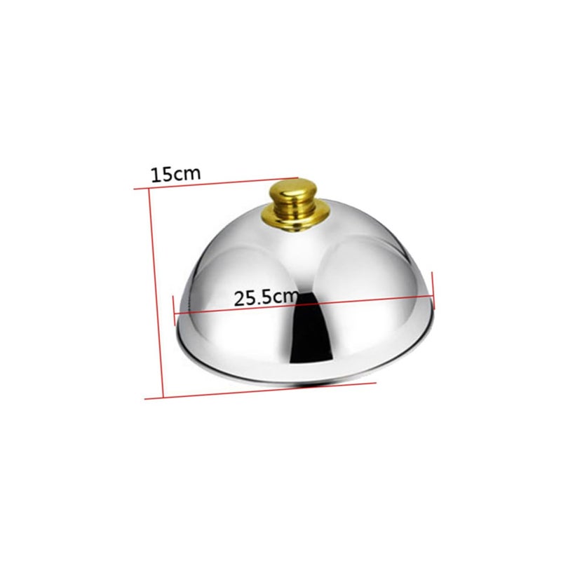 Stainless Steel Food Cover Tent 25.5cm Dish Lid Dustproof Food Umbrella for Home and Restaurant - Image 3