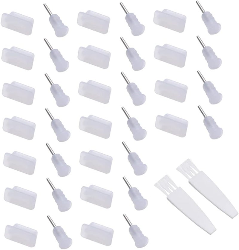 20 Pairs Transparent Type C Dust Plugs USB C Port Protectors For Earphones Cell Phone Accessories - Image 1