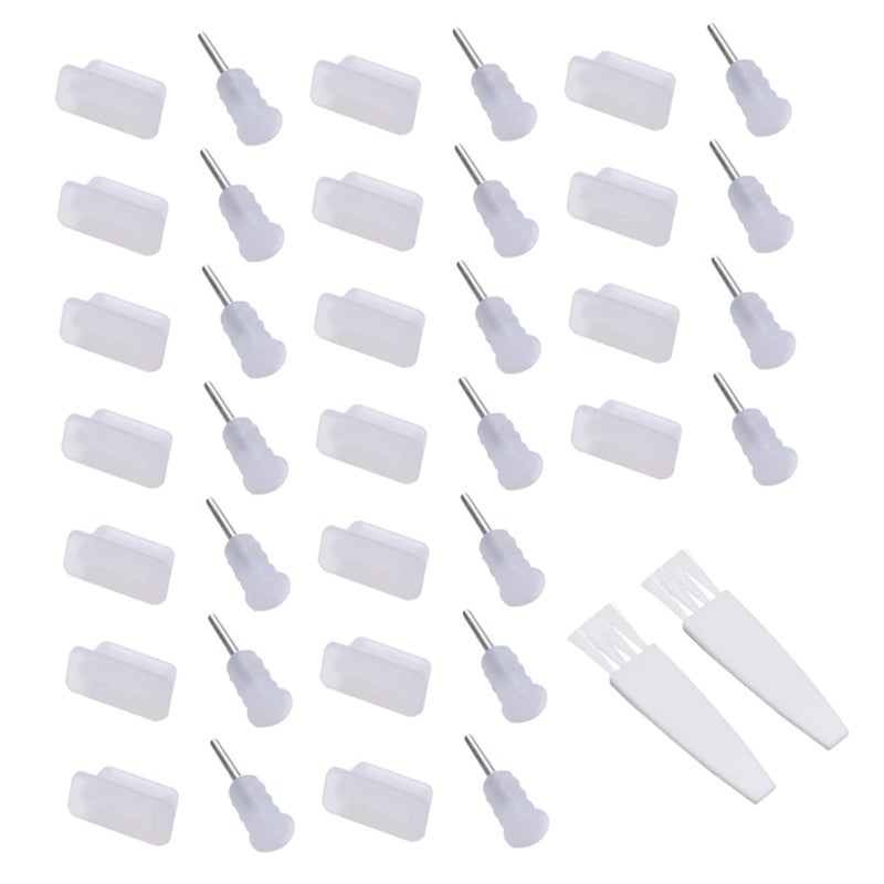 20 Pairs Transparent Type C Dust Plugs USB C Port Protectors For Earphones Cell Phone Accessories - Image 2