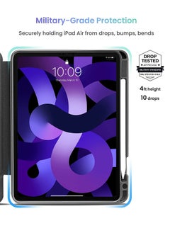 توم توك حافظة عمودية لجهاز iPad والكمبيوتر اللوحي مع حامل قلم رصاص ومسند مغناطيسي لـ 3 أوضاع استخدام Auto Awake Sleep باللون الأسود  - Image 2