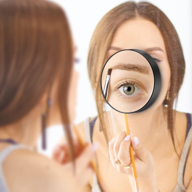 Nityasiddh 10x Magnifying Mirror Small Magnifying Mirror with 2 Suction Cup and TweezersStick on Makeup Mirror with 10X Magnification for Travel Makeup Bathroom - Image 5